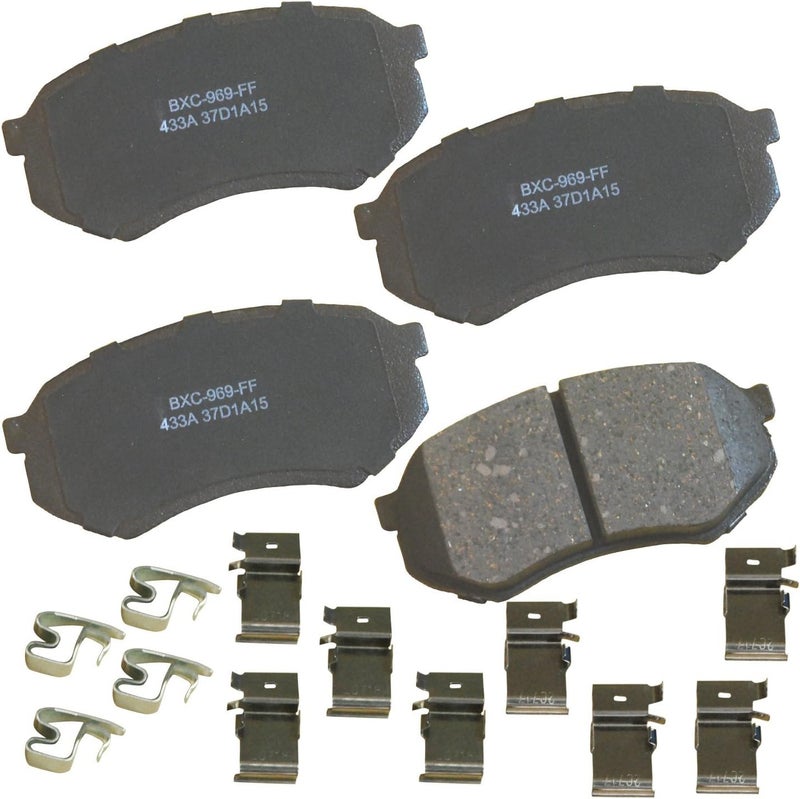 Bendix Premium SBC433A Ceramic Brake Pads for Mitsubishi Fuso FE 1995-1990, FE-HD 1999-1996, FE-HD 2002, Toyota Tacoma 2004-1995 - Image 1